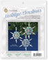 SOLID OAK Beaded Ornament KIT, Shimmer Snowflakes, Makes 3 for Christmas