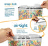 Flour Sugar Storage Containers (5.3L/4pk), Large Food Storage Containers with Lids Airtight for Kitchen Pantry