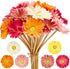 WILLBOND 18 Pieces Artificial Gerbera Daisies Flowers Bouquet, Faux Boho Daisy Flowers for Wedding Home Decor (White,