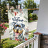 Welcome Rottweiler and Winter Flower Home Flag, 12 x 18 Inch Double-Sided Outdoor Yard Decorative Garden Flag