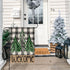 Welcome Christmas Trees Winter Garden Flag - 12 x 18 Inch Vertical Double Sided Buffalo Plaid Holiday Décor
