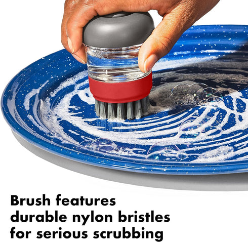 OXO Outdoor Soap Dispensing Brush with Convenient Storage Case