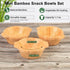 Snack Bowls Set, Small Bamboo Sauce Dish Dipping Bowls with Handle for Appetizers, Dips, Nuts, and Desserts