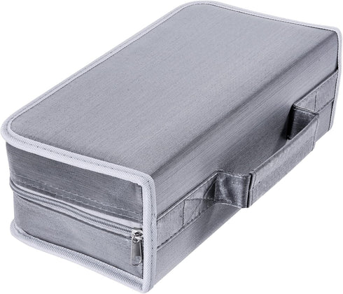 CD/DVD Case Holder, 128 Capacity Media Wallet, Storage Organizer for CD VCD Booklet (Silver)