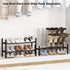 6 2-Tier 9 Closet STO STO Detachable Shoe and Boot Rack Organizer, Metal Stackable Boot Rack for Pairs, Shoe Rack