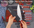 WELLSTAR Knife Edge Guards Set, 8 Piece Universal Blade Covers, BPA Free ABS Protective Sheaths for Kitchen Knives