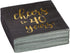 BLUE PANDA 40th Birthday Napkins - 50-Pack 3-Ply 5 x 5 in Black & Gold Foil - Cheers to 40 Years Design for Birthday &