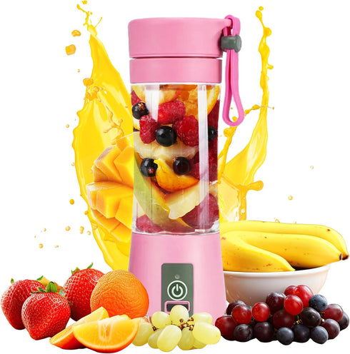 Portable Shakes & Smoothie Blender, Rechargeable Personal Blender, 380ML Mini Home USB for Traveling & Gym