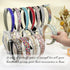 Headband Holder Organizer, Acrylic 2-Tier Clear Headband Display Stand for Girls and Women (13.4in Height)