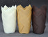 Large Greaseproof Paper Wrappers, Muffin Baking Cupcake Cups Liners, 2-1/4" x 4", Natural, Brown, White, 125 pcs Tulip