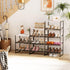 4 Closet 3 Closet Garden you Shoe Rack for Narrow Tiers, Small Shoe Rack with White Wooden Tabletop, Adjustable Metal