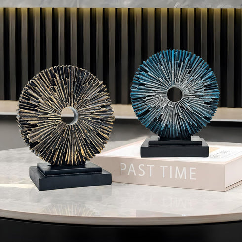 Paytonture Abstract Statue for Home Decor,Office Desk Sculpture for Men,Creative Round Line Ornament