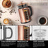 French Press Coffee Maker 34oz, 304 Stainless Steel Coffee Press with 4 Filters, Heat Resistant Borosilicate Glass