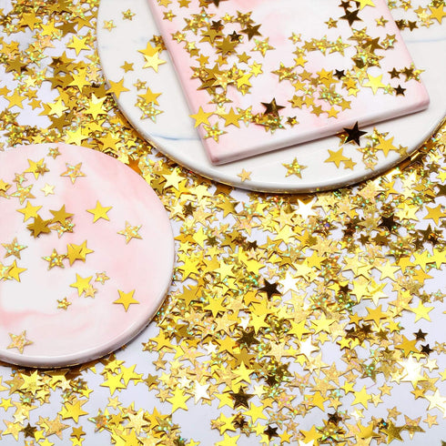 Hestya 60g Star Confetti Glitter Table Confetti - Metallic Foil Stars for Party Wedding Festival Decorations (Glitter