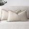 Foindtower Set of 2 Decorative Linen Fringe Throw Pillow Covers, Boho Farmhouse Cushion Cover for Couch Bed Decor