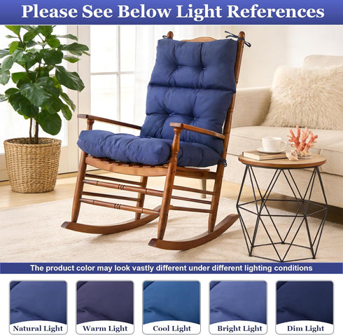 44x23x4 Inch, Rocking Chair Cushion, Waterproof and Fade-Resistant Adirondack Rocker Cushions, Indoor/Outdoor Rocking