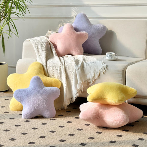 15" Xiashrk Star Pillow, Decorative Throw Pillows for Bed Couch, Star Shaped Pillow Plush Floor Cushions Room Decor