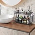 Bathroom Counter Organizer, Black Spice Rack for Cabinet, Kitchen Countertop Organizer, Perfume and Vanity Storage