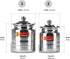 Sumeet Stainless Steel Oil and Ghee Pot Set - No. 2 (350ML) & No. 3 (500ML)