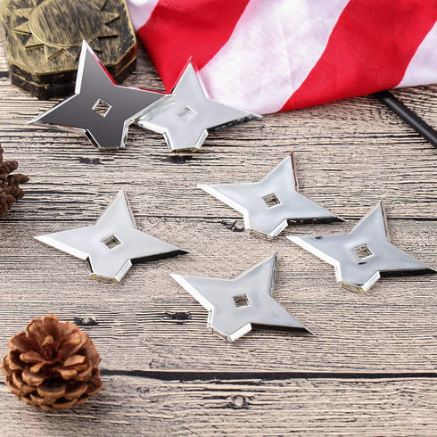 Weewooday 10 Pieces Cool Ninja Magnet Refrigerator Magnets - Funny Throwing Star for Home Office
