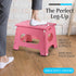 2-Pack) Handy Laundry Folding Lightweight Step Stool - Sturdy Enough to Support Adults and Safe Enough for Kids - Opens