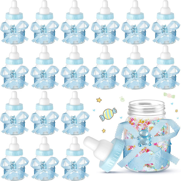 Nuenen 36 Pcs Baby Bottle Party Favors Plastic Mini Milk Bear Bottles for