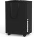 Simple Houseware Laundry Basket Hamper with Wheels, 13"L x 16"W x 24"H (82 Liters), Black