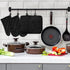 R HORSE 4Pcs Oven Mitts Set, Heat Resistant Cotton Kitchen Gloves with Pocket & Hanging Loop