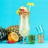 True Zoo Tiki Shot Glasses Set of 3 - Stackable Tropical Glassware, Holds 2 Ounces, Multicolor