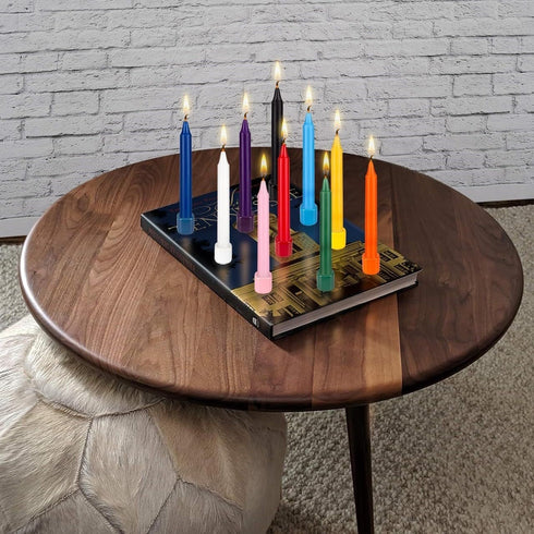 Mega Candles 20 pcs Unscented Gray Mini Taper Spell Candles - 4 Inch Tall x 1/2 Inch Diameter