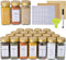 48 Pcs Glass Spice Jars with 576 Labels, 4oz Empty Square Spice