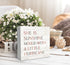 SRADMO She Is Sunshine Mixed with a Little Hurricane Boho Wood Box Sign Desk Decor, Baby Girls Inspirational Quotes