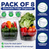 Multi-Purpose Refrigerator Bins - 8 Pieces Stackable Design Fridge Bin Organizer with Easy Grip Handles, Clear