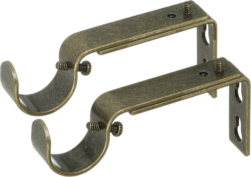 Ivilon Adjustable Brackets for Curtain Rods - Set of 2 for 1 or 1 1/8 Inch Rods