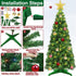 8 4 100 18 3D Remote Mode & Timer Ft Mini Christmas Tree with Warm White & Multi Color Change Lights DIY Balls