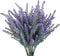 GTIDEA 4pcs Artificial Flowers, Flocked Plastic Lavender Bundle, Fake Plants for Home Kitchen Office Decor