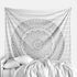 Popular Handicrafts Hippie Tapestry Wall Hanging, 54 x 82 Inches, Silver, Bohemian Mandala
