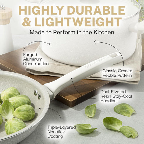 Granitestone 10 Inch Non Stick Frying Pan, Healthy Non Toxic Skillet, Oven Safe and Dishwasher Safe