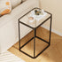 Garden 4 you Glass Side Table, Rectangle End Table with Metal Frame,