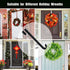 GameXcel 12" Wreath Hanger for Front Door, Large Metal Hook for Christmas Wreath Over The Door, Black