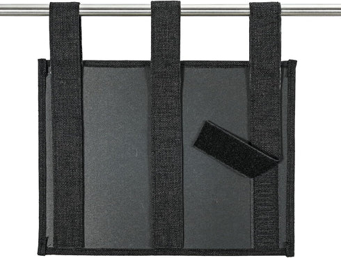 Linen Bedside Caddy, Bedside Storage Organizer for Hospital Beds, College Dorm Rooms, or Baby Bed (Classic 4 Pockets