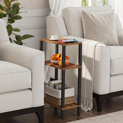 TB01BB077 TUTOTAK Small Side Table, Narrow End Table, Skinny Sofa Table, Slim Nightstand, Couch Table, Living Room, Bed