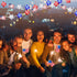 2 100 4th 34Ft 8 PASUTO Pcs LED of July Decorations American Flag & Star Fairy Lights Battery Operated, Mini Red White