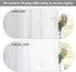 RYB HOME White Sheer Curtains - Linen Textured Wave Semi Sheer Window Curtain Set, 52 x 90 inches, 1 Pair