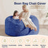 5FT, Bean Bag Cover (No Filler), Faux Fur Beanbag Chairs Covers Only, Stuffed Animal Storage Bean Bag, Big Giant
