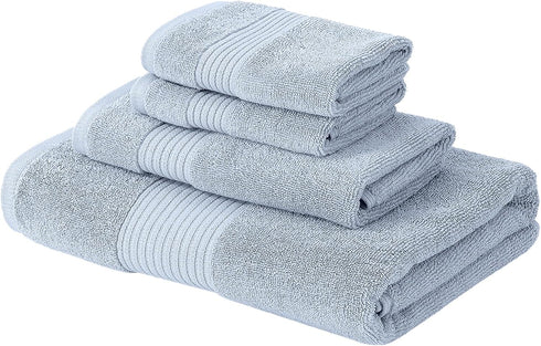 6-Piece 100% Set 2 2 2 Modern Threads Astra Cotton Towel Jacquard Geometric Pattern Includes Bath Towels, Hand Towels