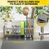 304 Countertop Cisily Sink Caddy Organzier with High Brush Holder, Sponge Holder for Sink, Rustproof Stainless, Kitchen