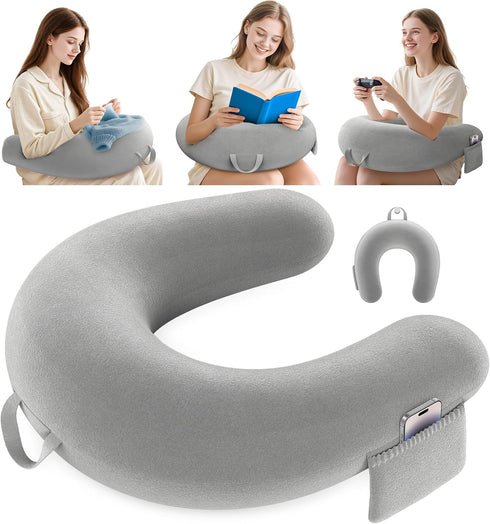 Heyife Crochet & Reading Pillow for Lap Support, Gaming Lap Desk Pillow, Sitting
