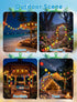 8.5FT 10 Multicolor Lantern String Lights Outdoor, Plug-in Patio String Lights with Mini Hanging Lanterns, Waterproof