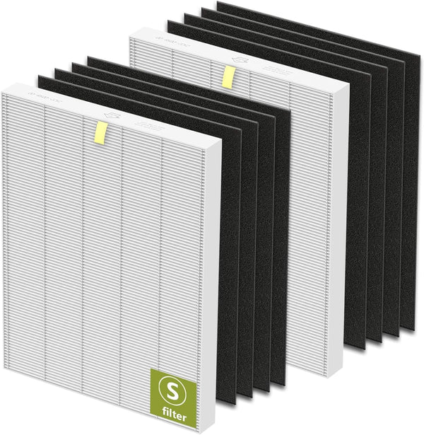 C545 Replacement Filter S for Winix C545 Air Purifier, 2 Pack H13 True HEPA + 8 Activated Carbon Filters